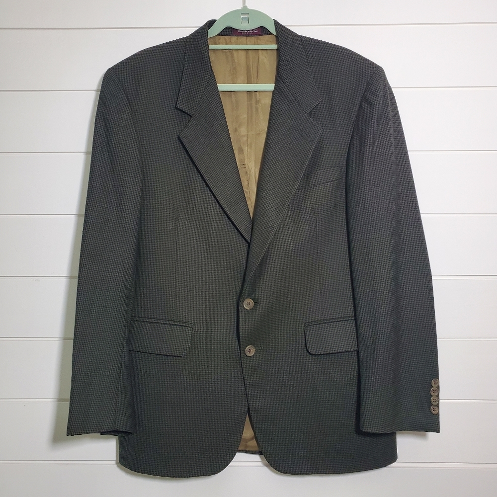 Evan Picone‎ Men's Olive Green Wool Blazer. Size: L